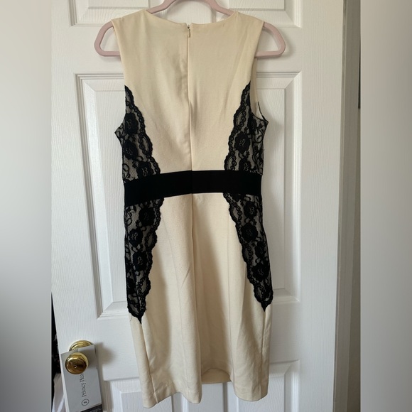 Jennifer Lopez off white 6 black lace Chic Dress - Picture 4 of 4